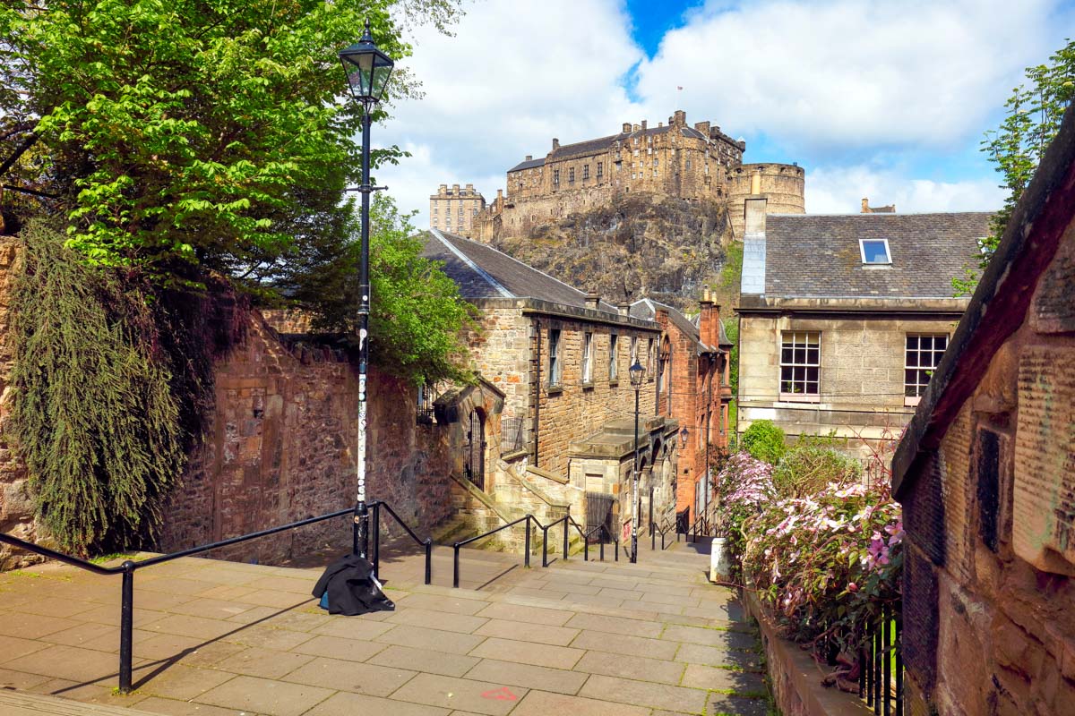 Edinburgh castle with Vennel street, Scotland 1