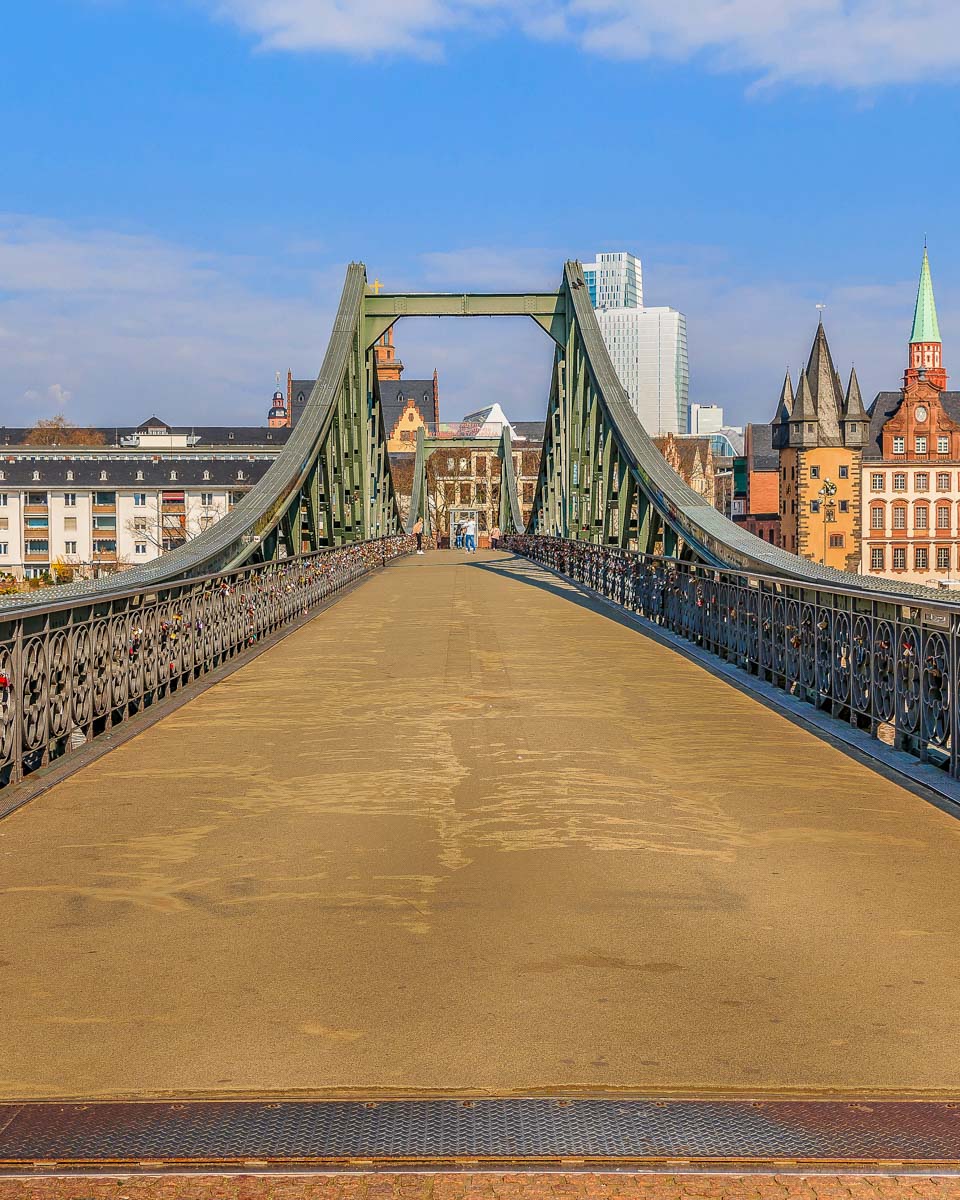 Eiserner Steg footbridge in Frankfurt Germany