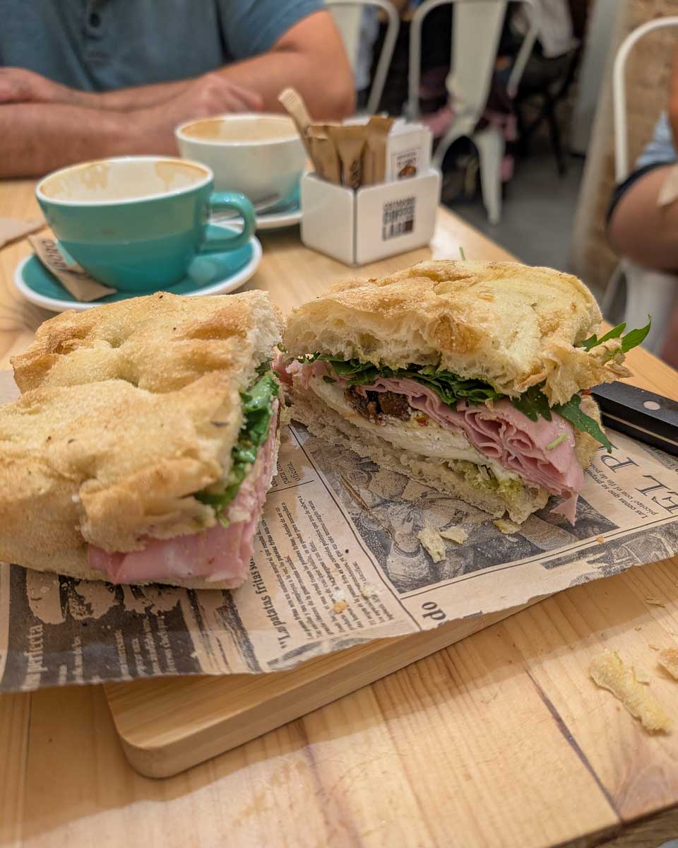 Food eaten at Mercado Victoria in Cordoba Spain