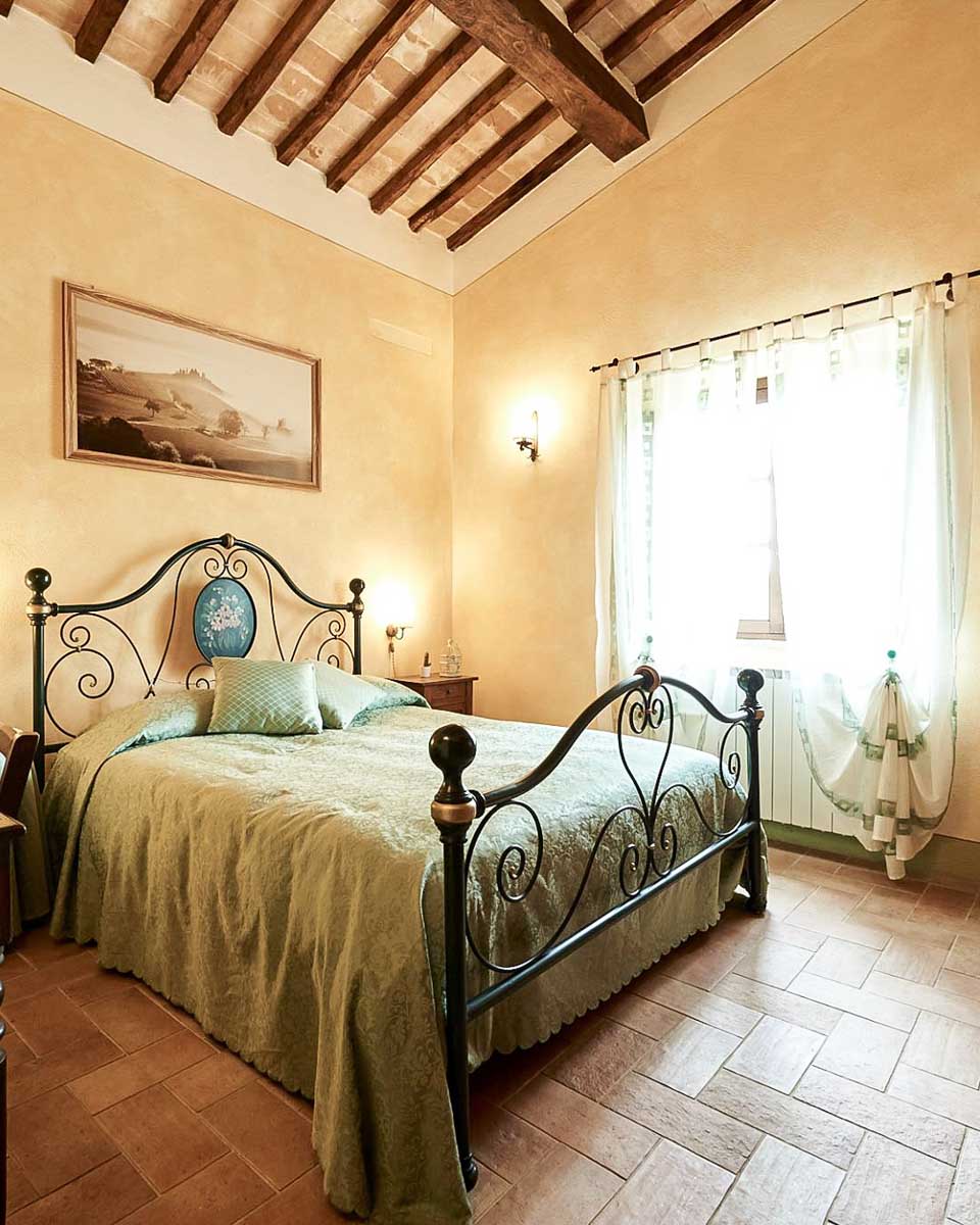 Hotel room at Agriturismo Il Casalino in Tuscany