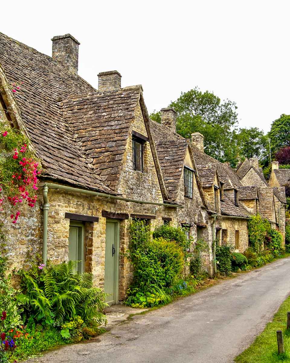 Houses of Arlington Row in Bibury in Cotswolds England United Kingdom