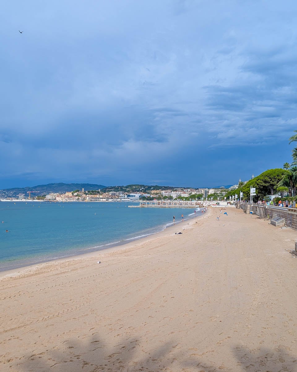 Looking down Boulevard de la Croisette in Cannes France
