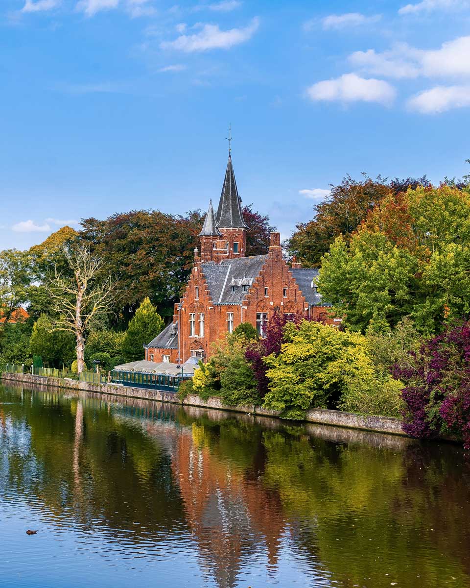Minnerwater park in Bruges, Belgium