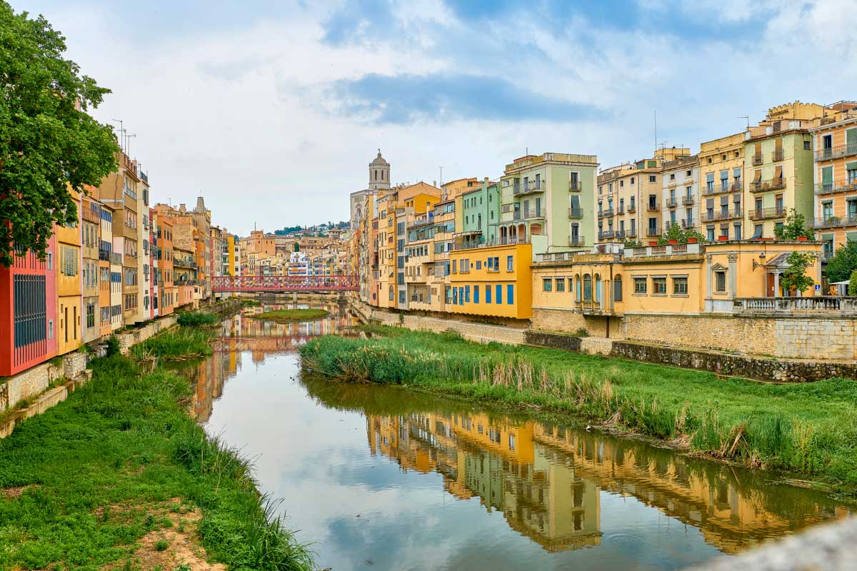 Old Town Girona Spain seen on a tour