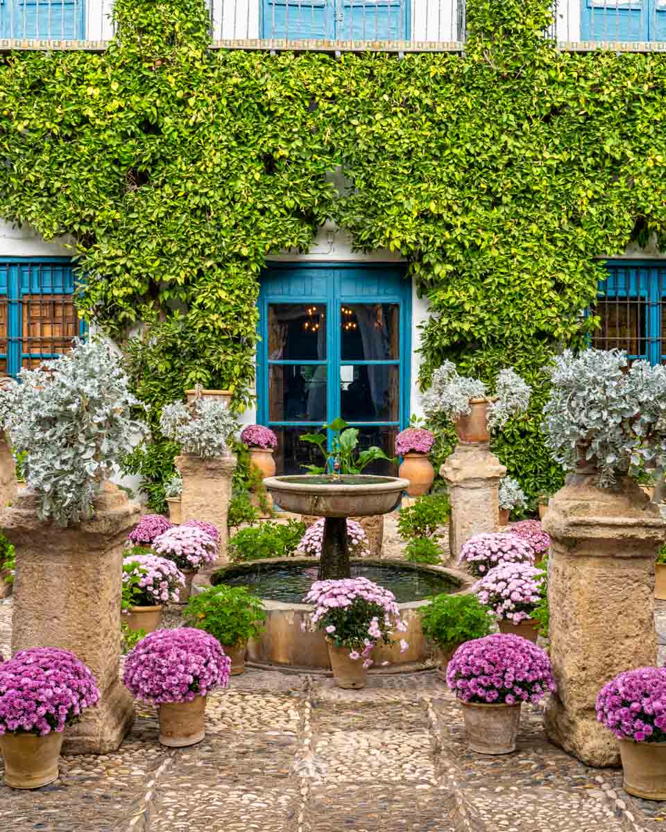 One of the courtyards in Palacio de Viana Cordoba Spain