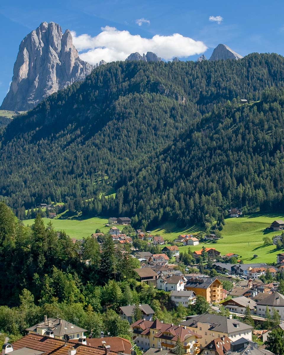Ortisei Italy with the Dolomites in the background 1