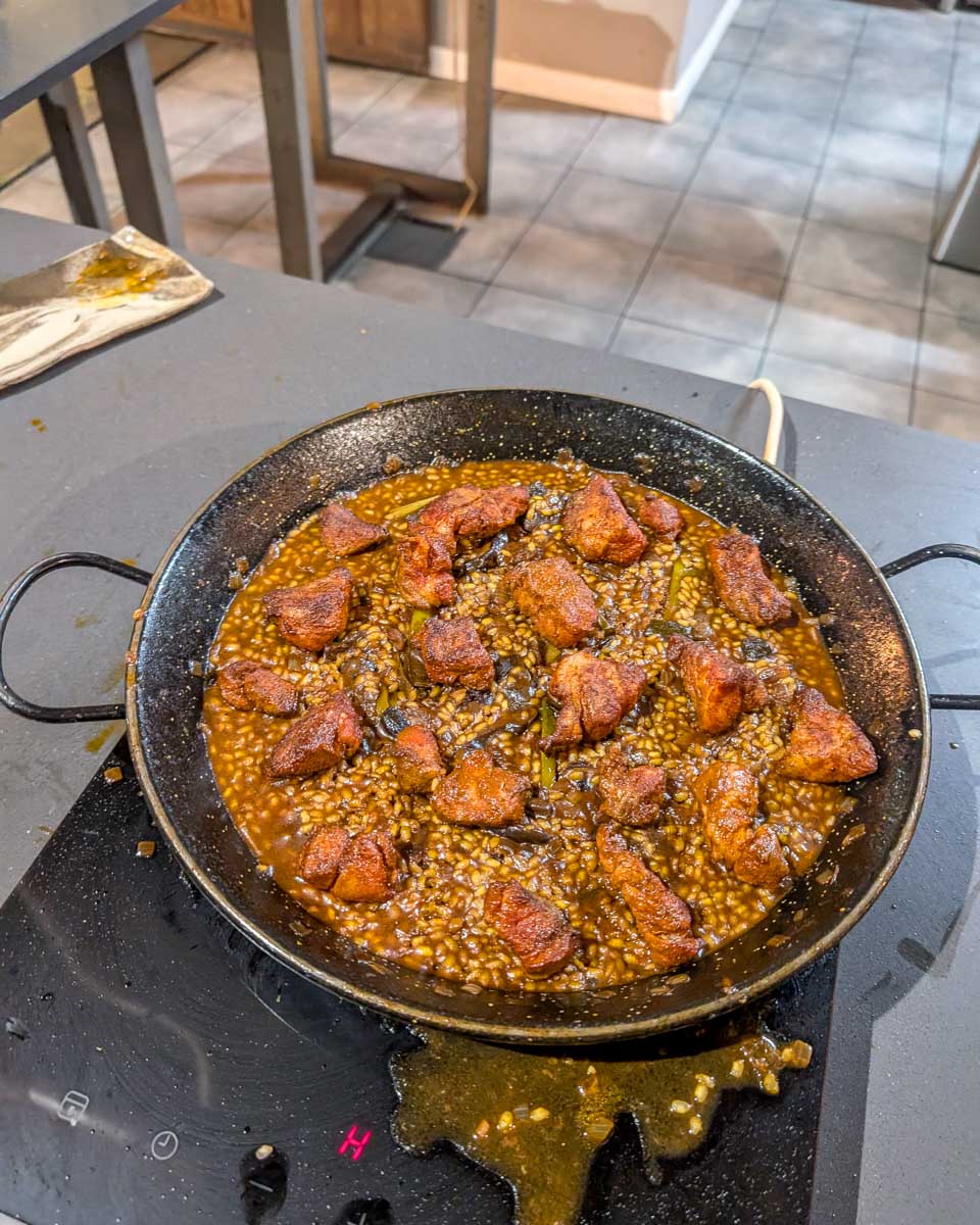 Paella made during a cooking class in Barcelona Spain (1)