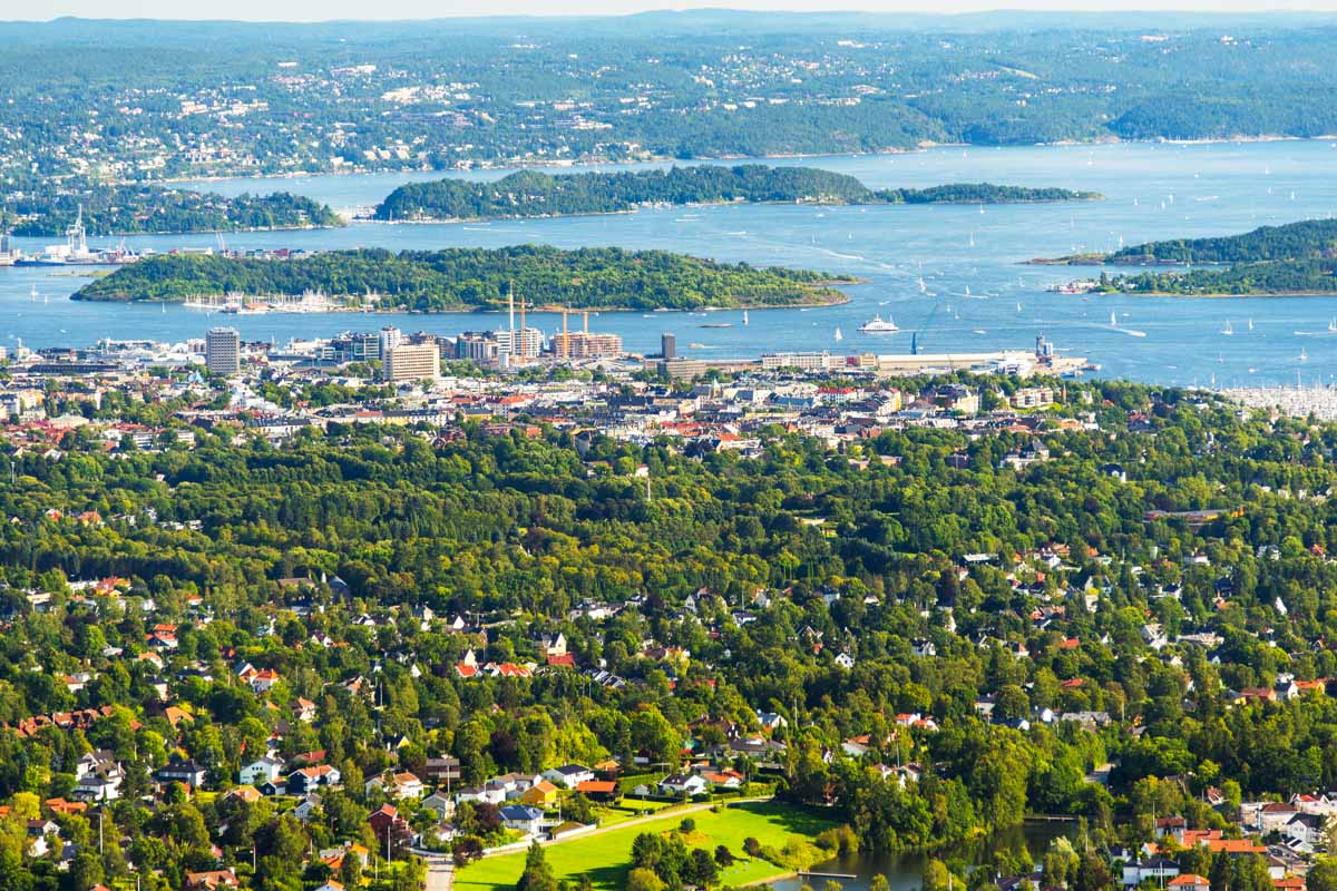 Panorama view of Oslo Norway