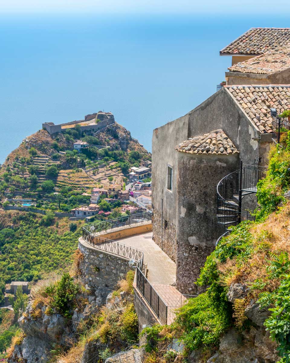Panoramic views from Castelmola in Taormina