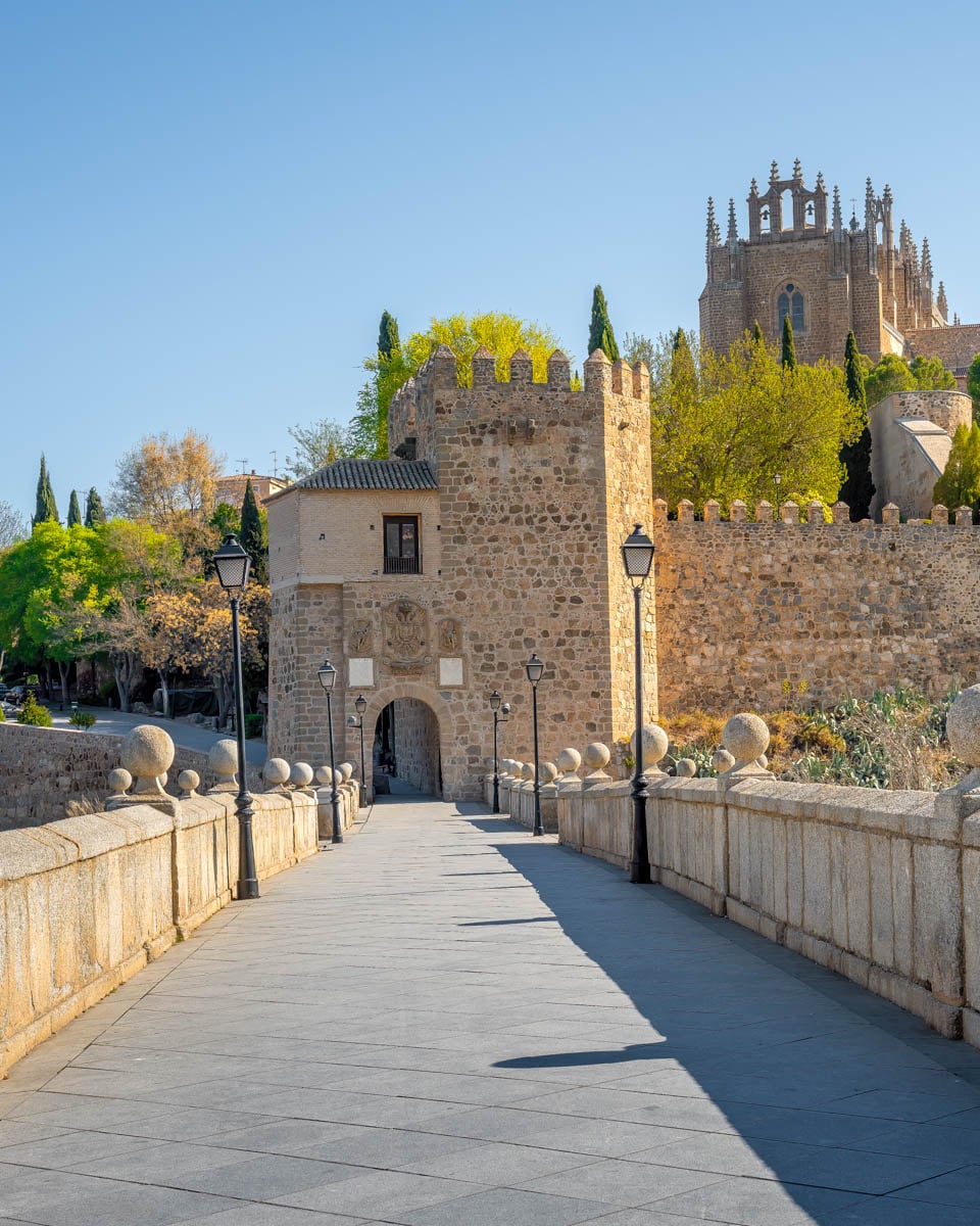 San Martin Bridge and Monastery in Toledo Spain