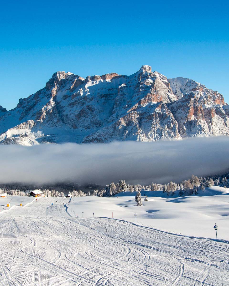 Sella Ronda ski area in the Dolomites Italy