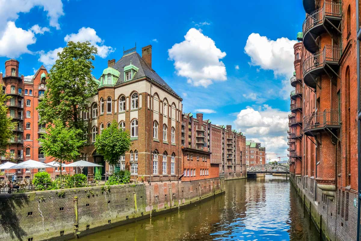 Speicherstadt warehouse district in Hamburg, Germany