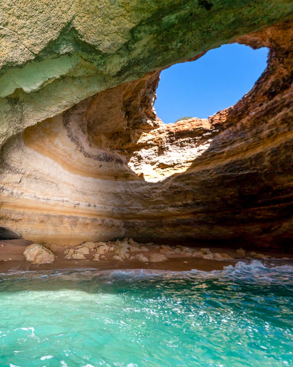 The-Benagil-Cave-seen-on-a-kayak-tour-from-Albufeira-Portugal