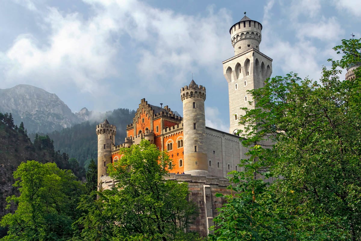 The Neuschwanstein Castle seen on a tour from Frankfurt Germany