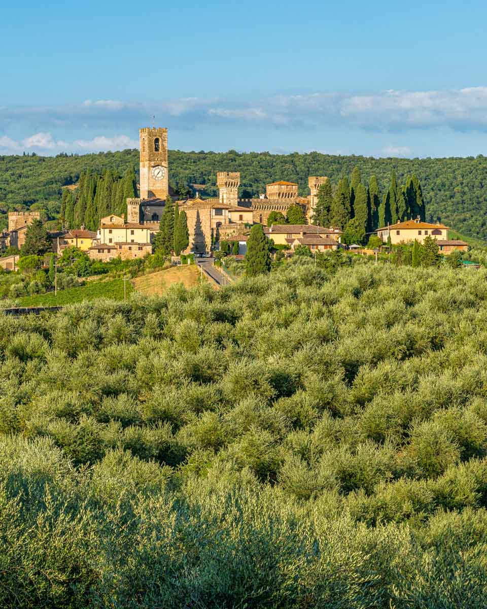 The beautiful Badia a Passignano monastery in the Chianti Italy