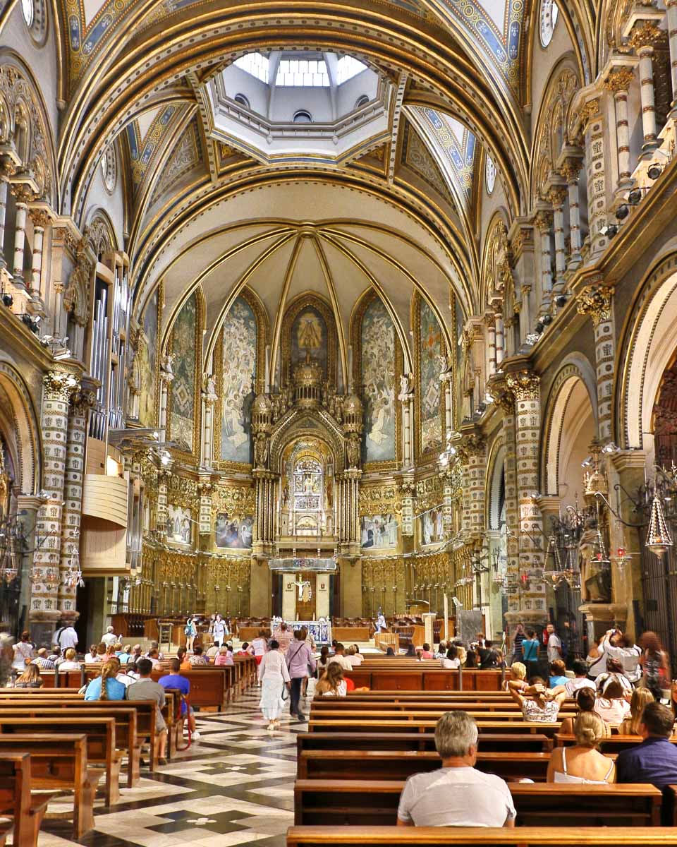 The interior of Montserrat in Spain
