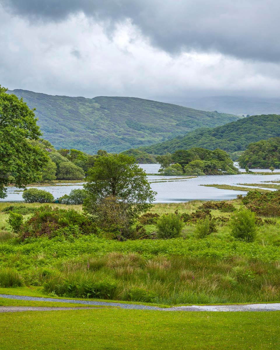 The landscape of Killarney National Park in Ireland