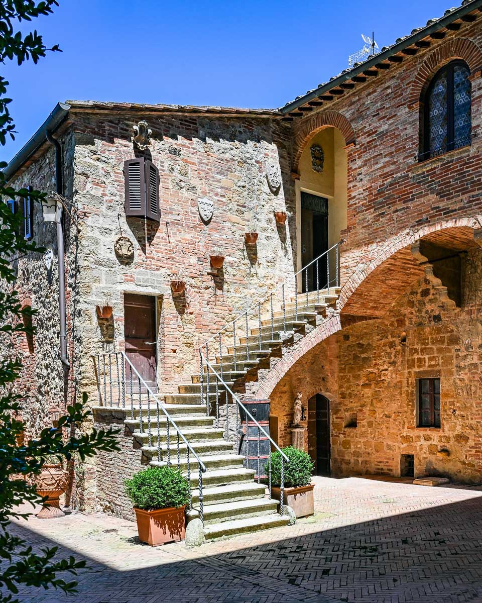 The outside of Palazzo Massaini - Le Scuderie in Tuscany