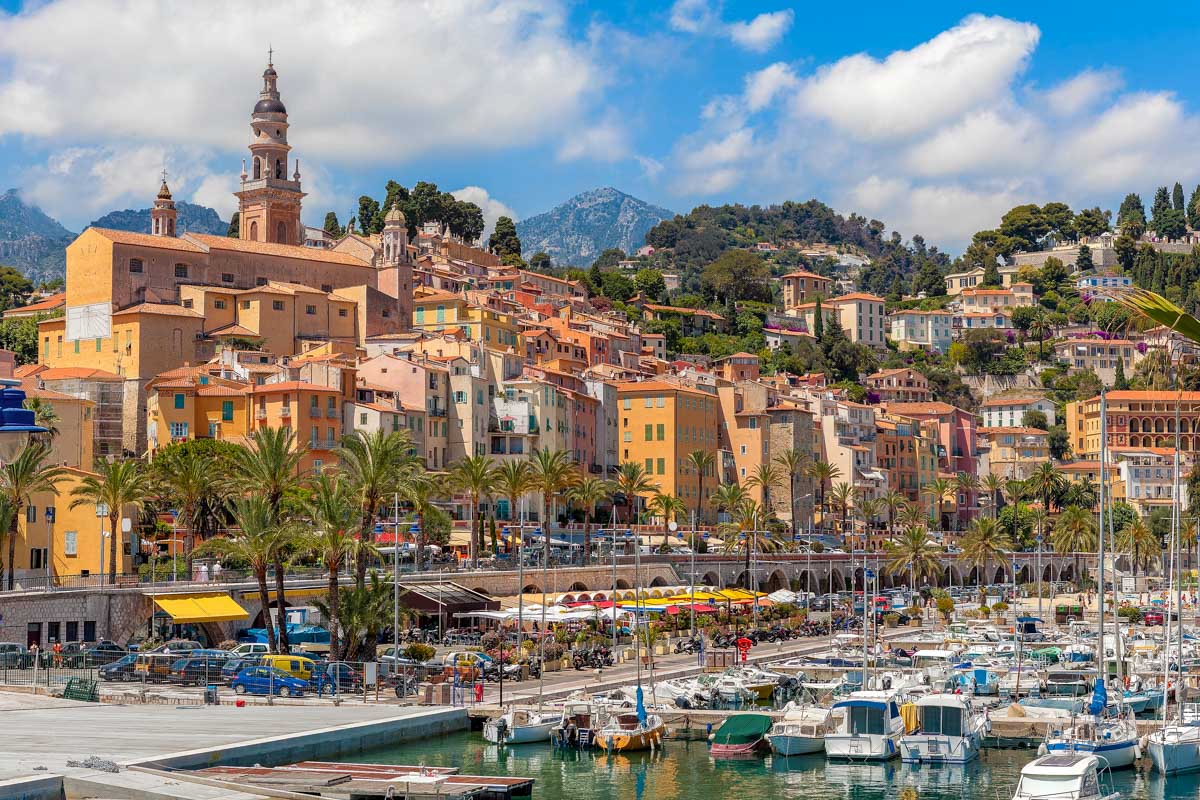 View of Menton, France