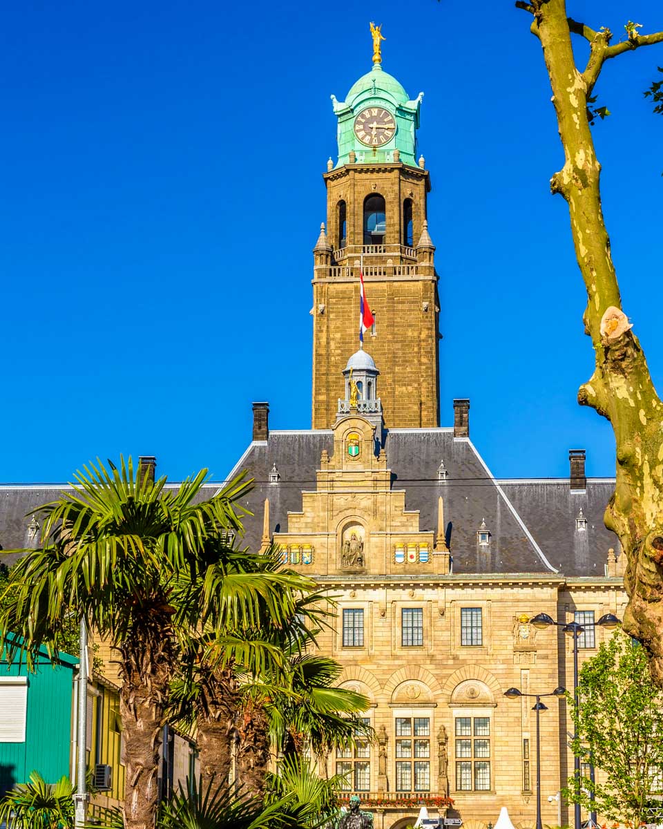 View of Rotterdam city hall, the Netherlands