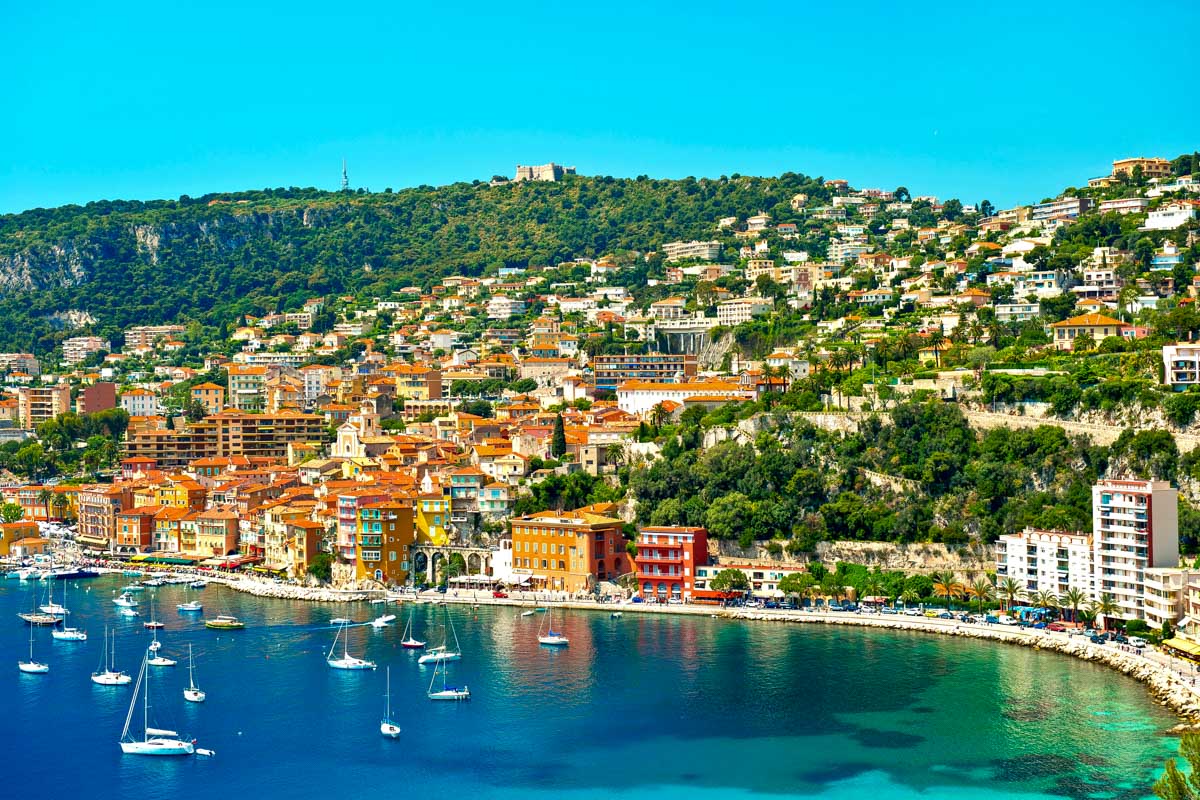 Villefranche-su-Mer city view in France