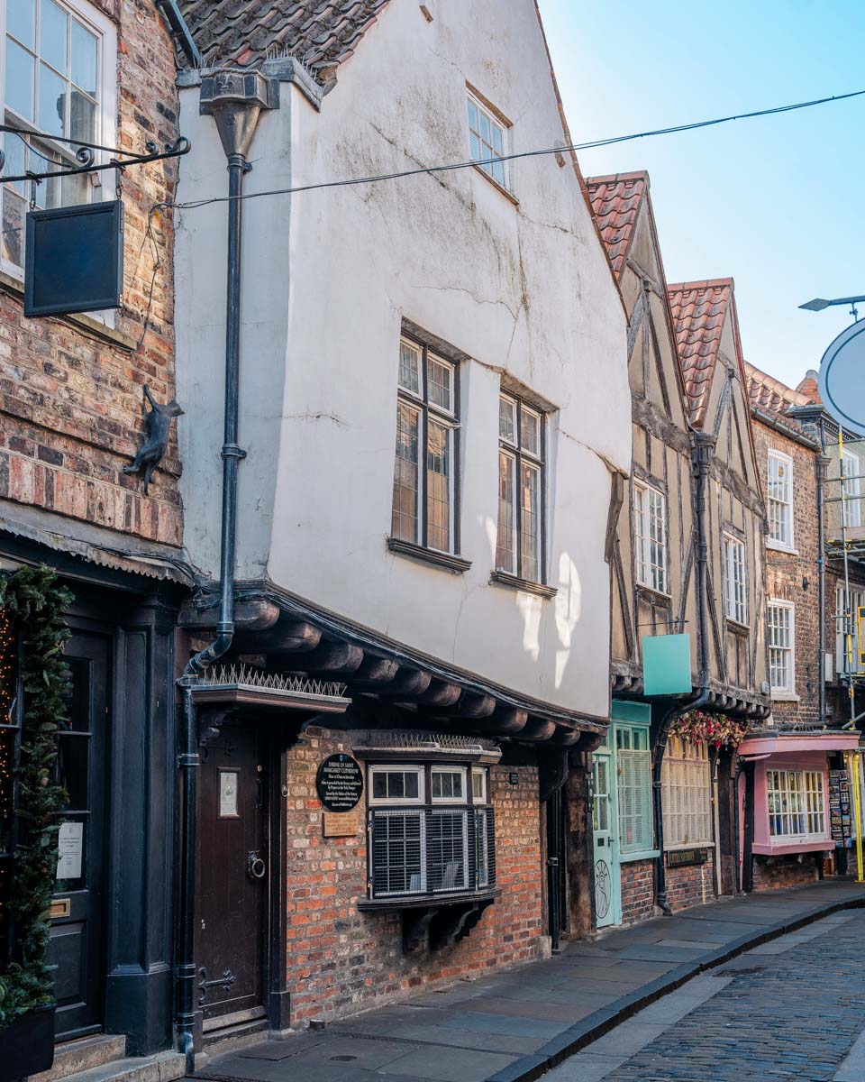 Walking through the Shambles in York United Kingdom
