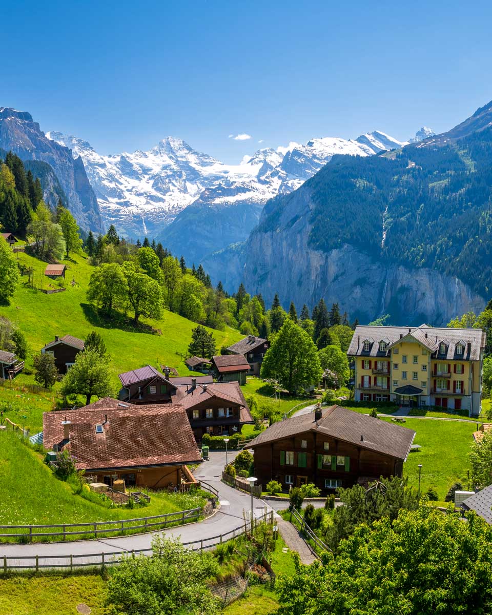 Wengen in the spring, Switzerland