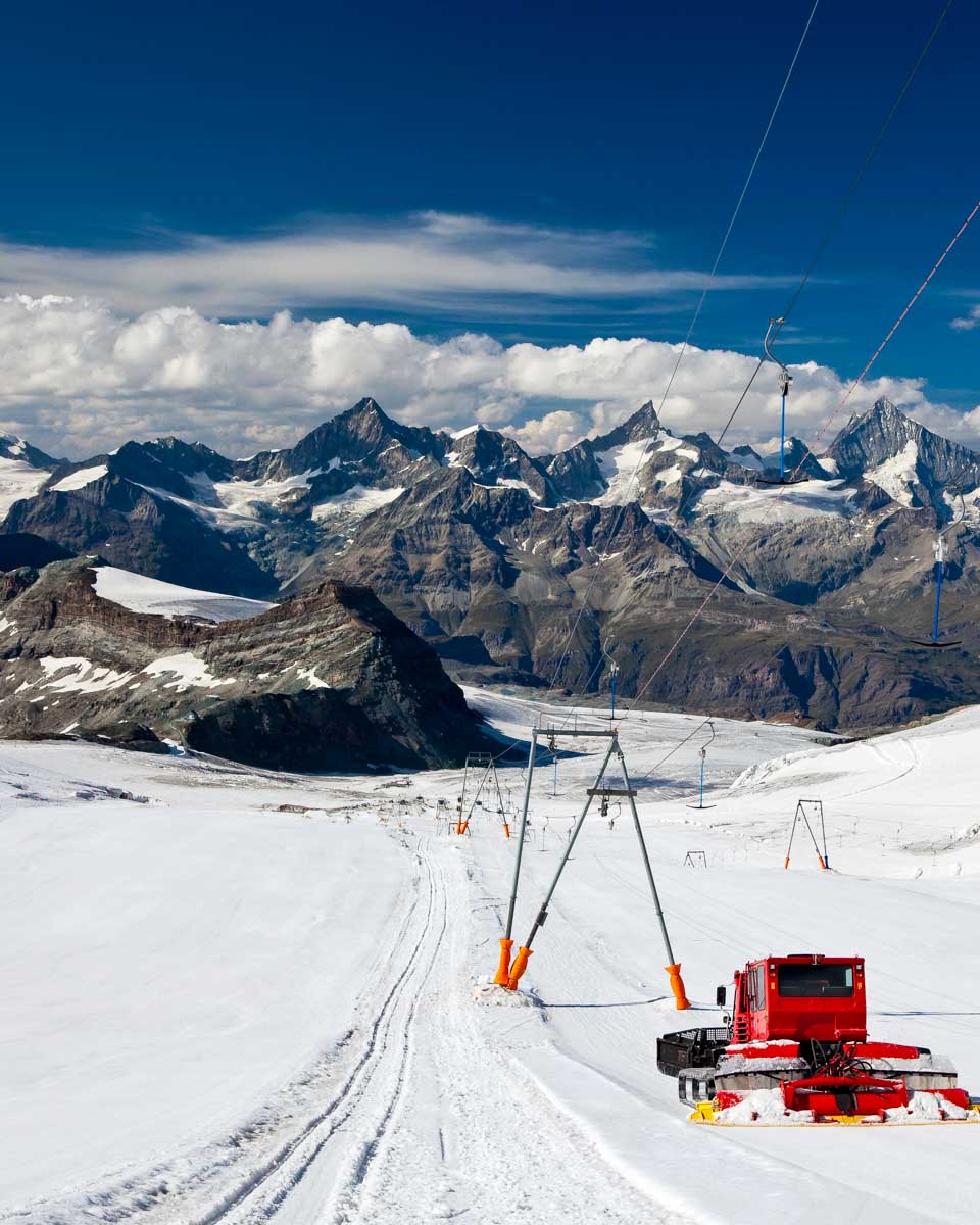 A ski resort near Zermatt Switzerland summer