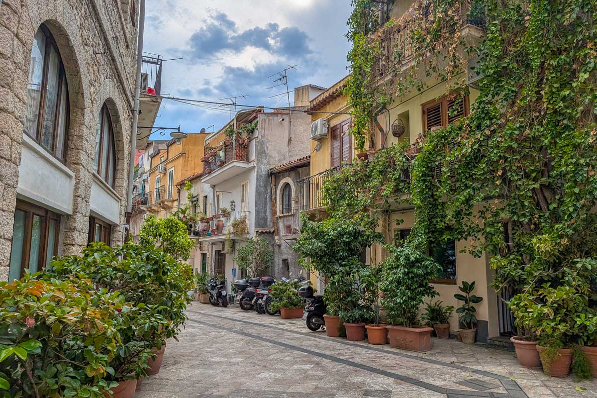 A street in Taormina Sicily Italy