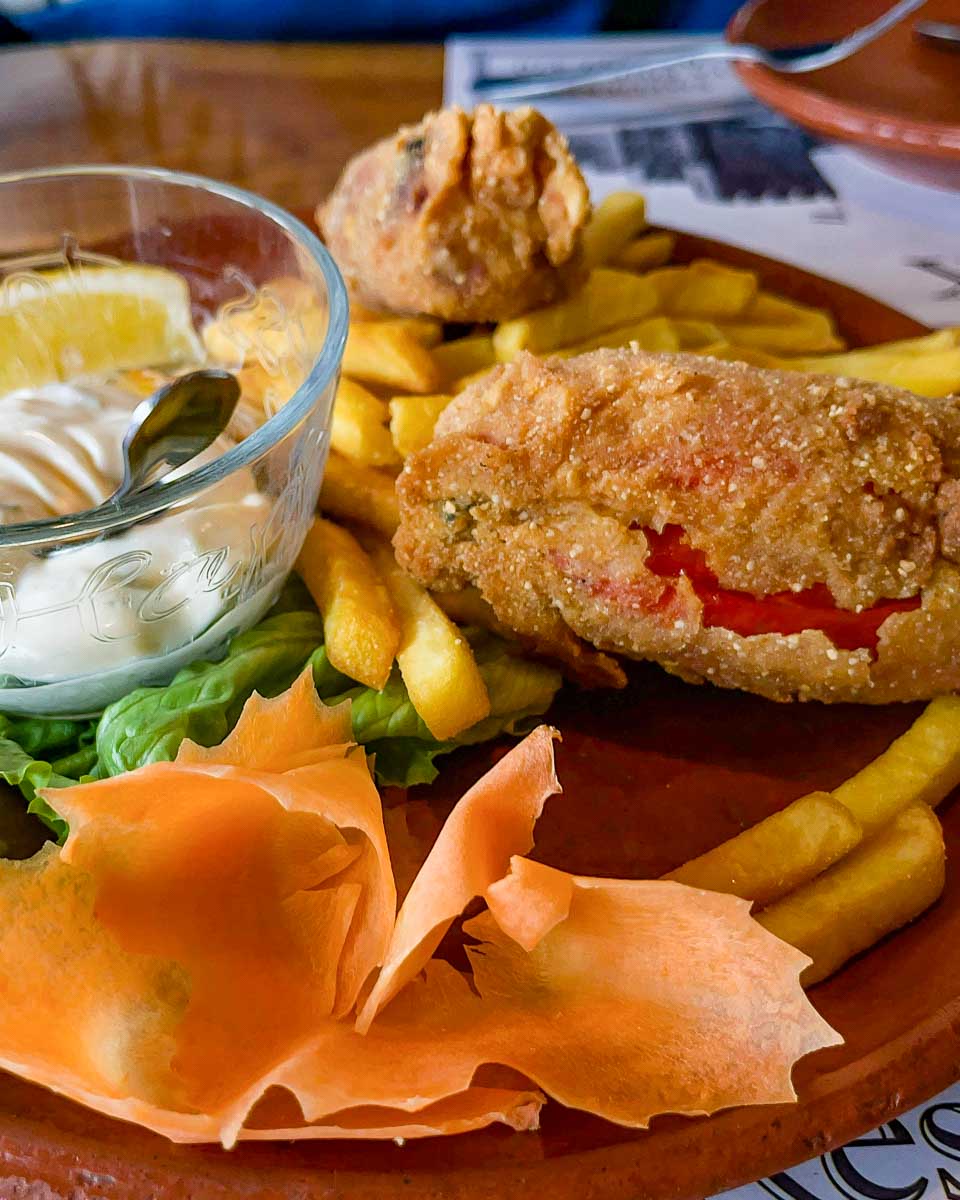 A variety of Serbian food eaten on a food tour in Belgrade Serbia