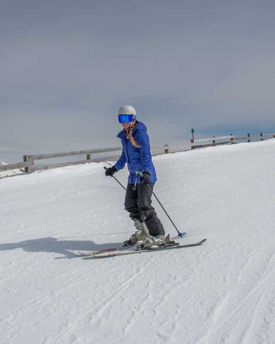 Bailey-downhill-skiing-near-Zermatt Switzerland