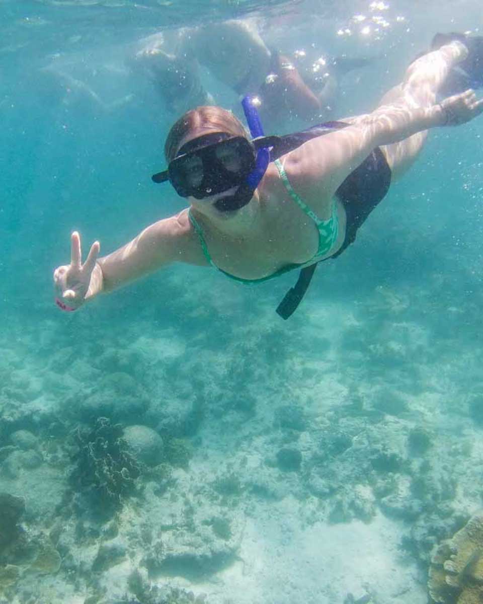 Bailey-snorkeling-in-Sao Miguel Portugal