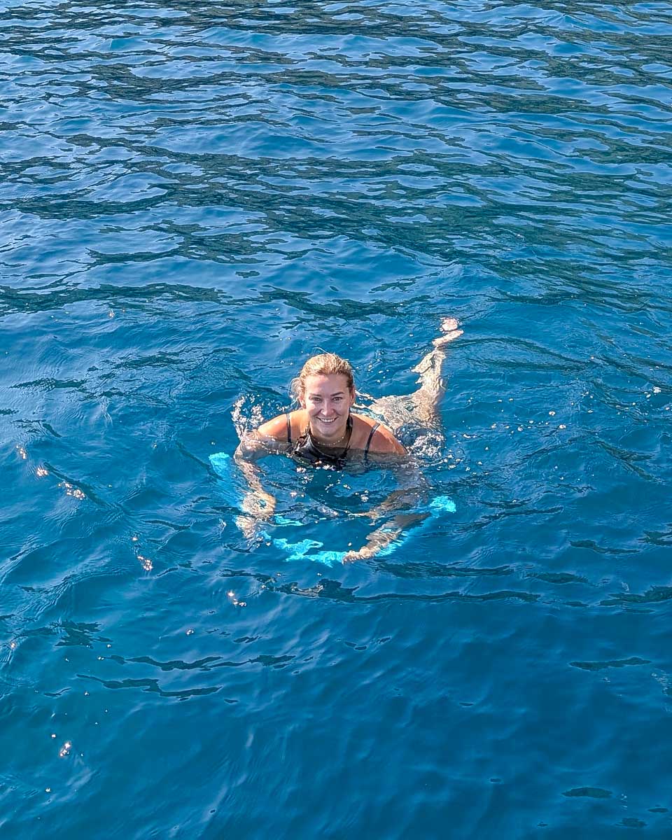 Bailey-swims-in-the-water-on-a-boat-tour-from-Cyprus