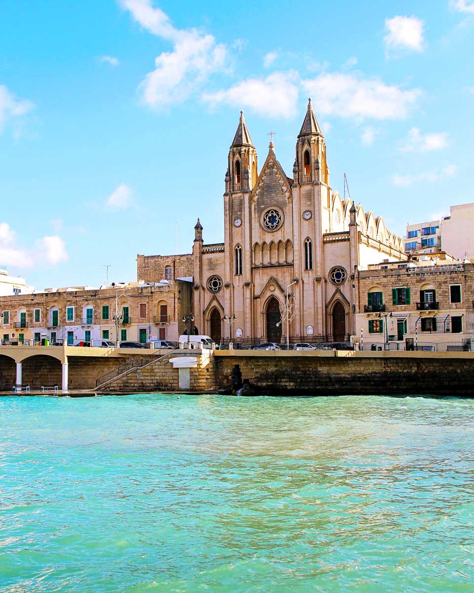 Church of Our Lady of Mount Carmel in St Julian Bay in Malta (2)
