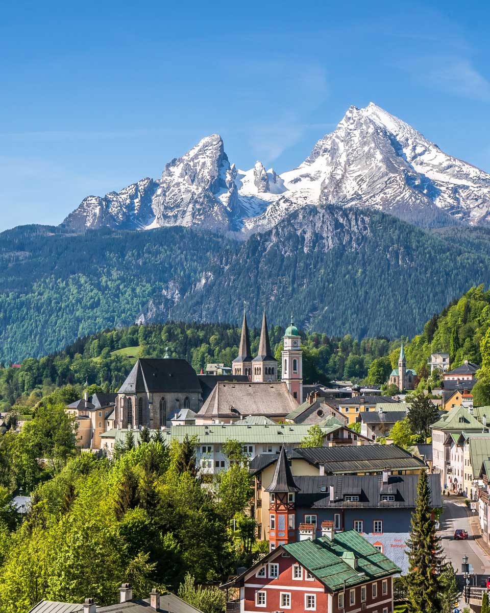 Historic town Berchtesgaden seen on a tour from Munich