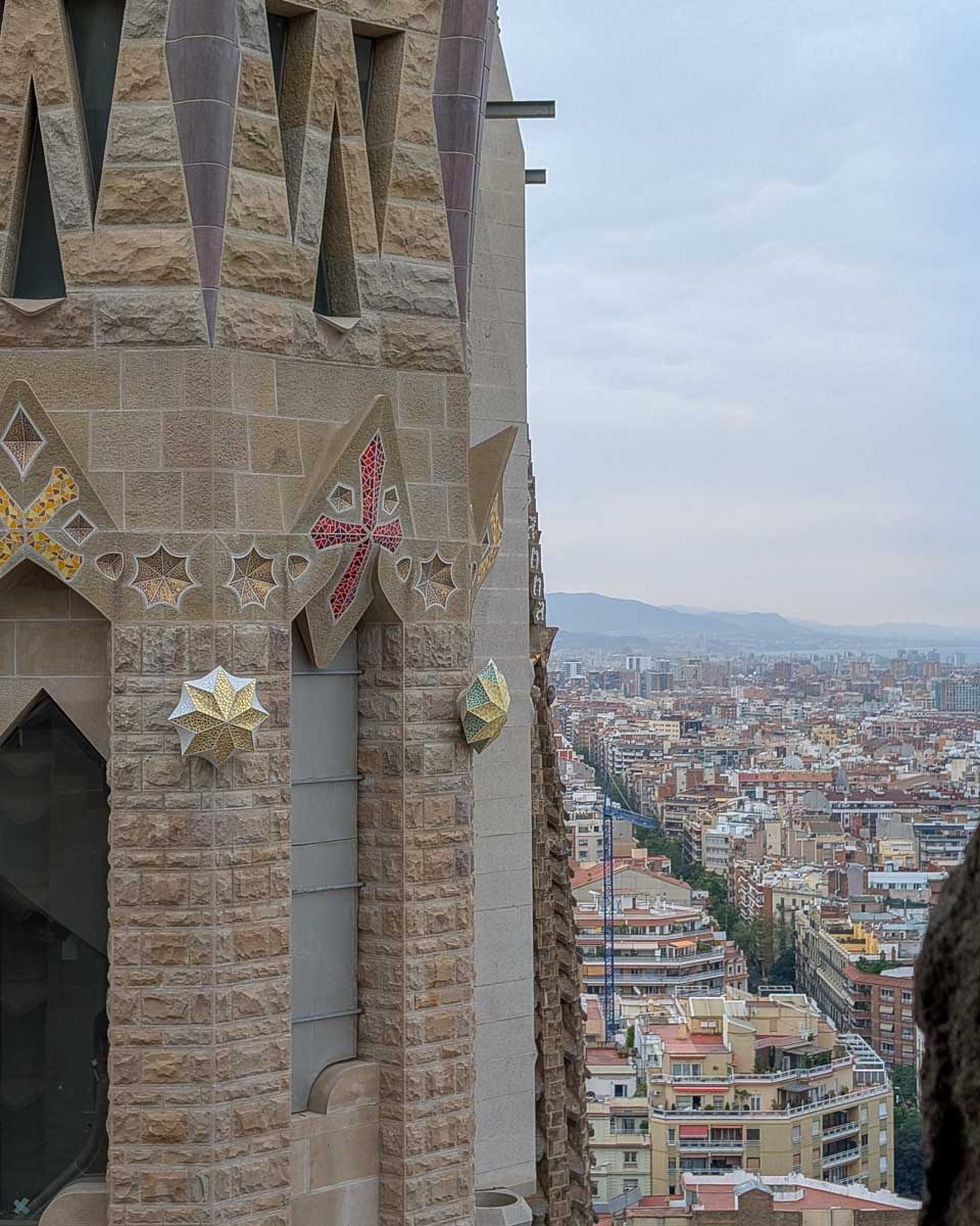 In the tower of Sagrada Familia Barcelona Spain (1)