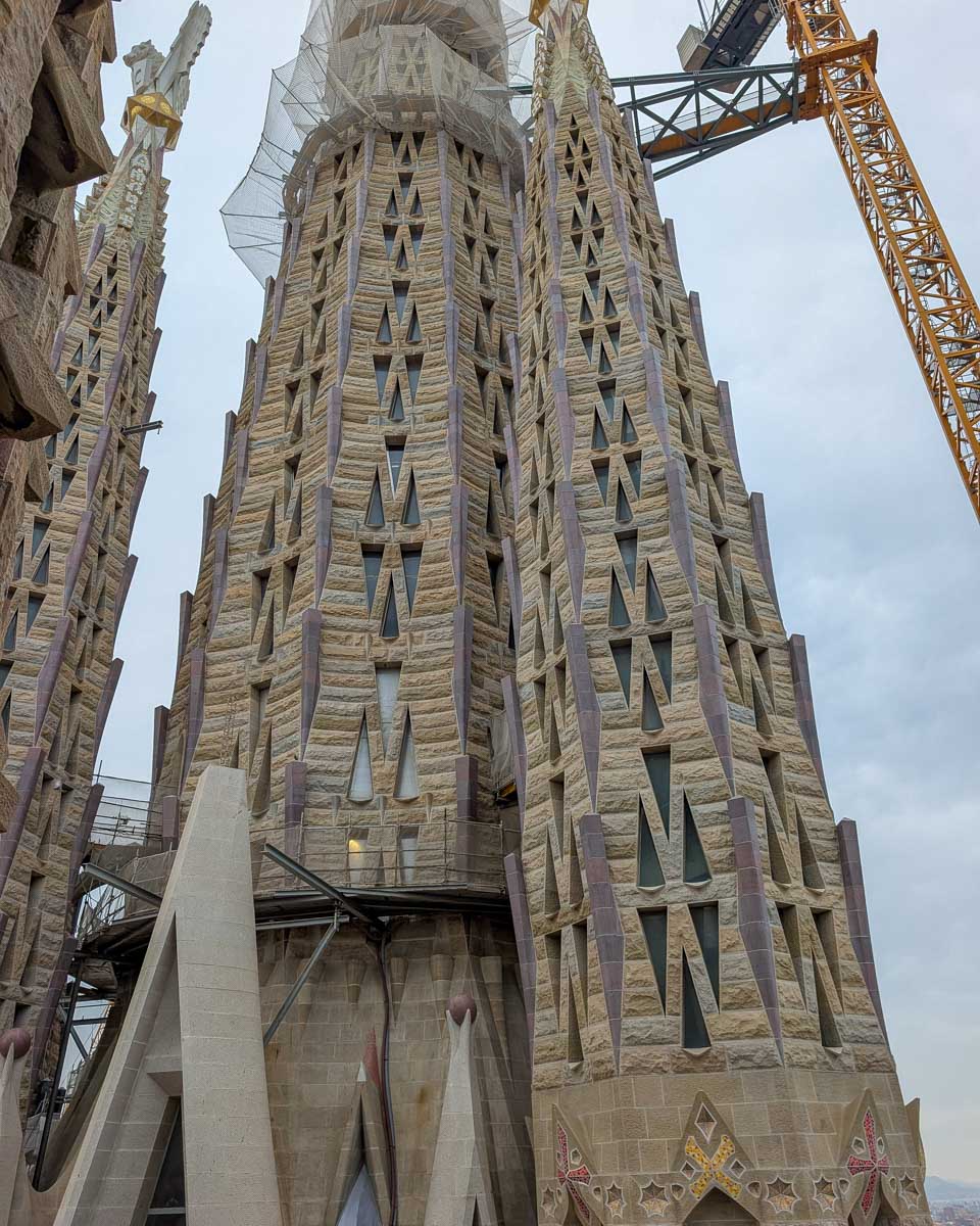 In the tower of Sagrada Familia Barcelona Spain (2)