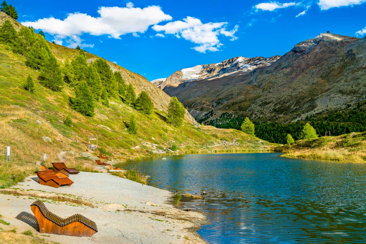 Leisee lake near Zermatt in Switzerland