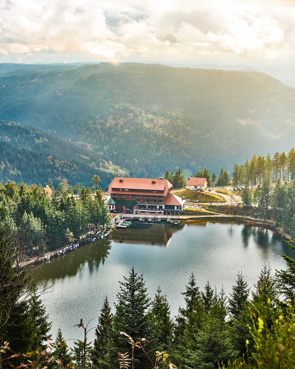 Mummelsee Lake in the Black Forest, Germany