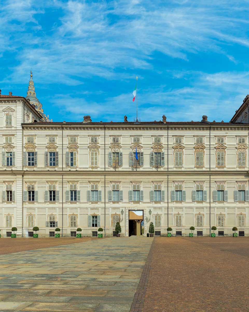 Outside the Royal Palace in Turin Italy