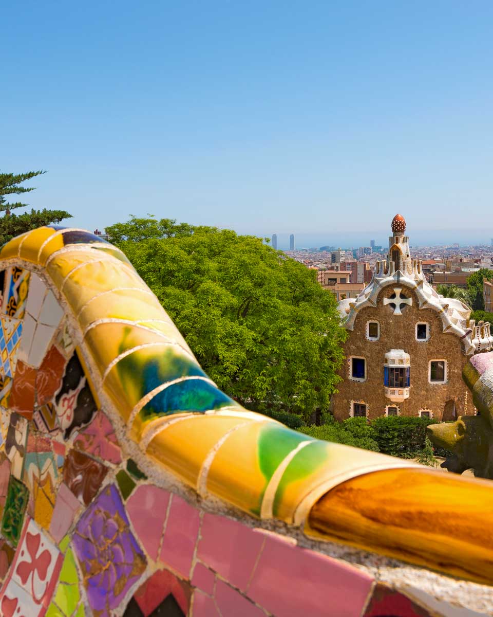 Park-Guell-in-Barcelona-Spain-seen-on-a-tour