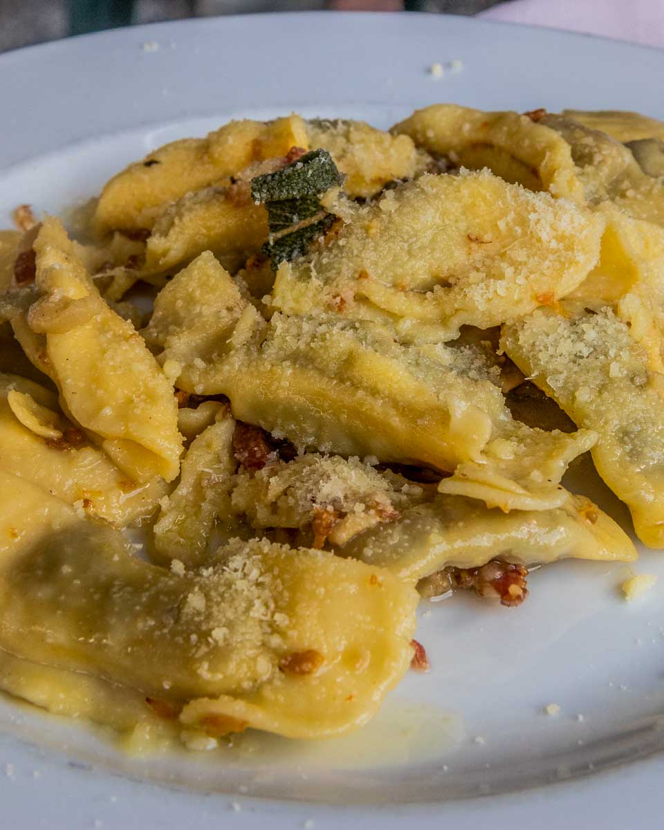Pasta made during a cooking class in Turin Italy