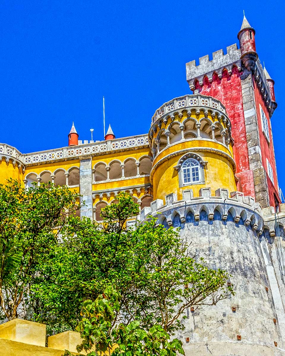 Pena National Palace in Portugal on a sunny day