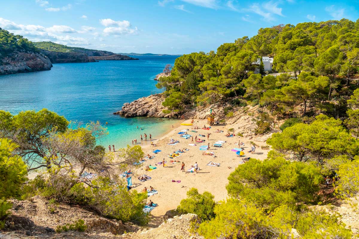 Playa Cala Salada near Ibiza Spain