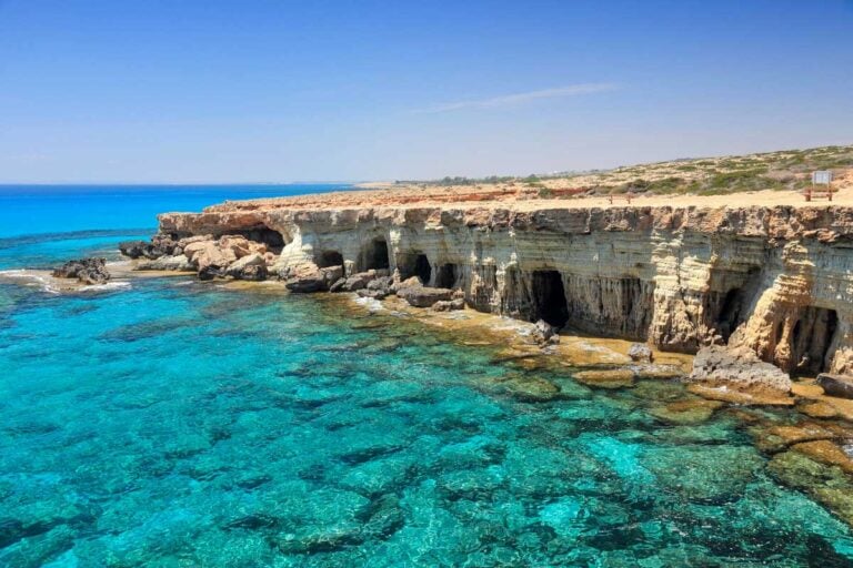 Sea caves in Ayia Napa Cyprus