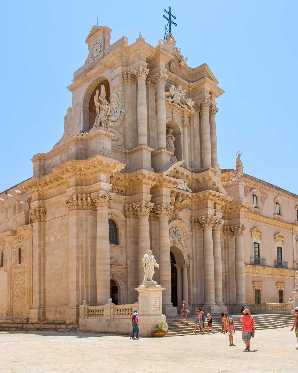 Syracuse Cathedral seen on a day trip from Catania Sicily Italy