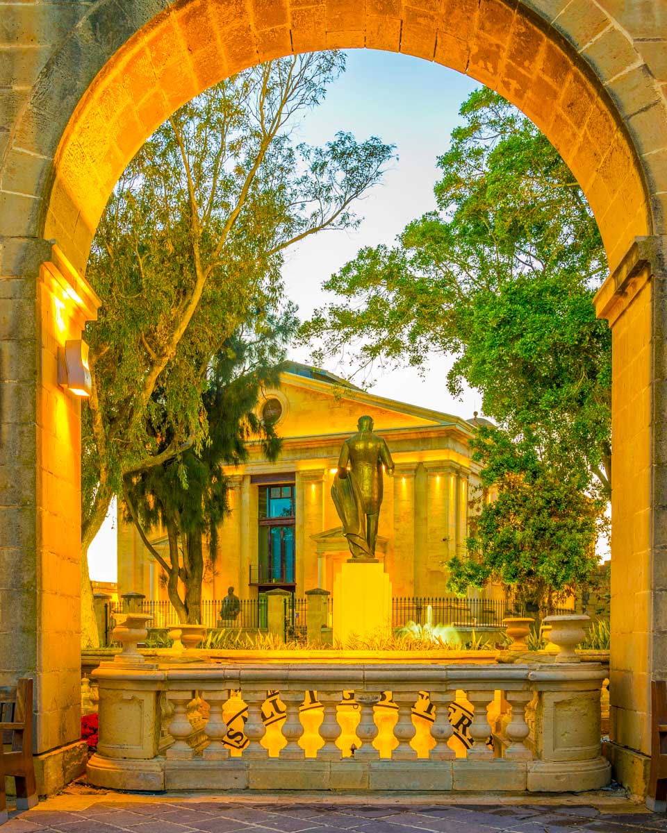 The Upper Barrakka Gardens seen in Malta