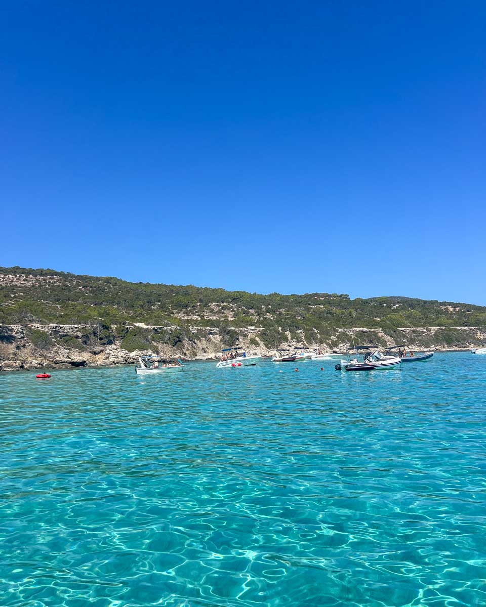 Turquoise blue lagoon in Cyprus