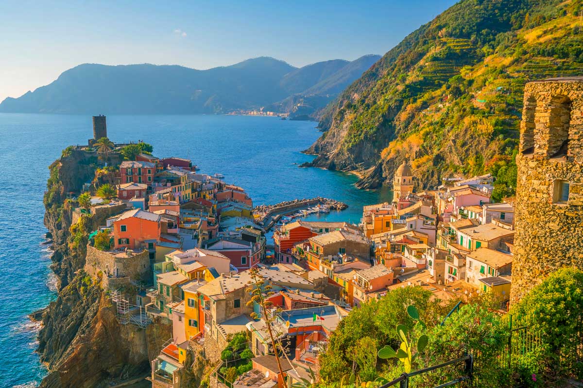 View of Vernazza on a tour from La Spezia Italy