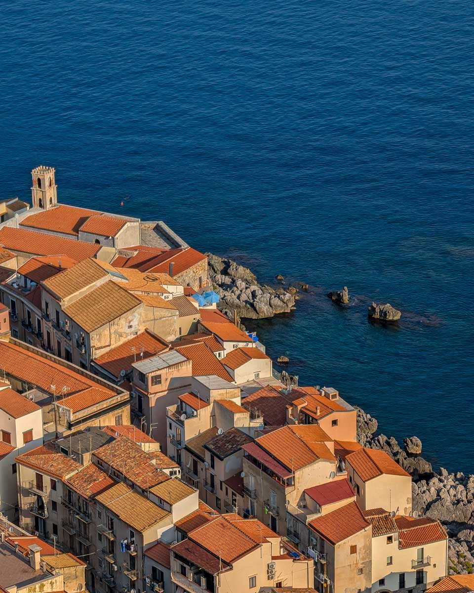 View-of-town-from-La-Rocca-di-Cefalu-Italy